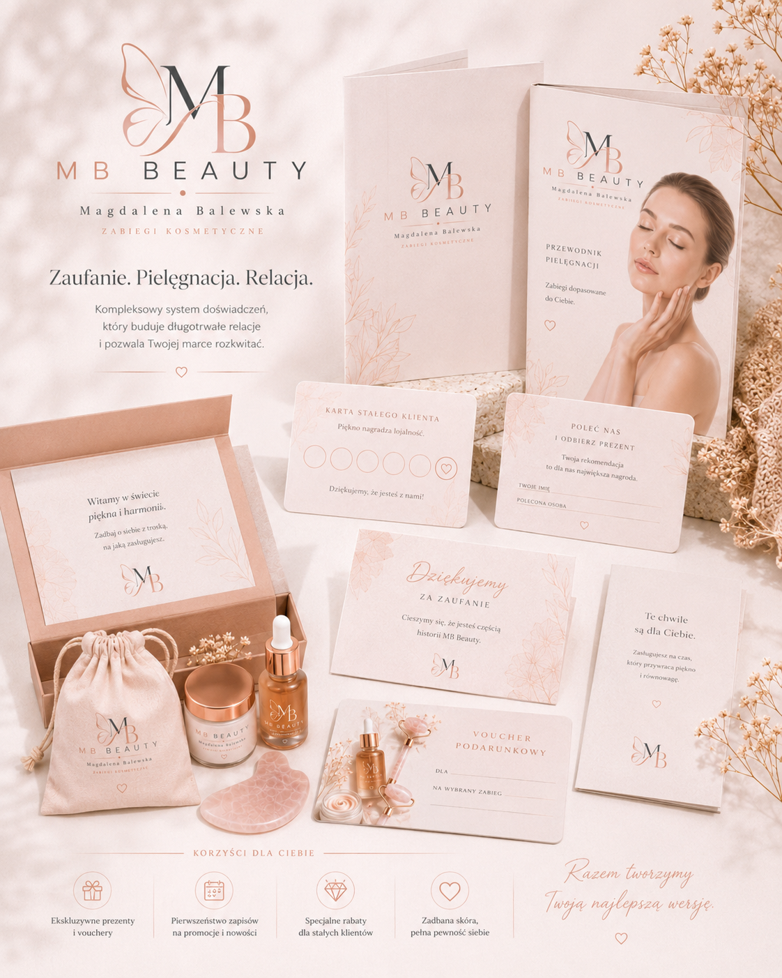 Materiały lojalnościowe i vouchery MB Beauty
