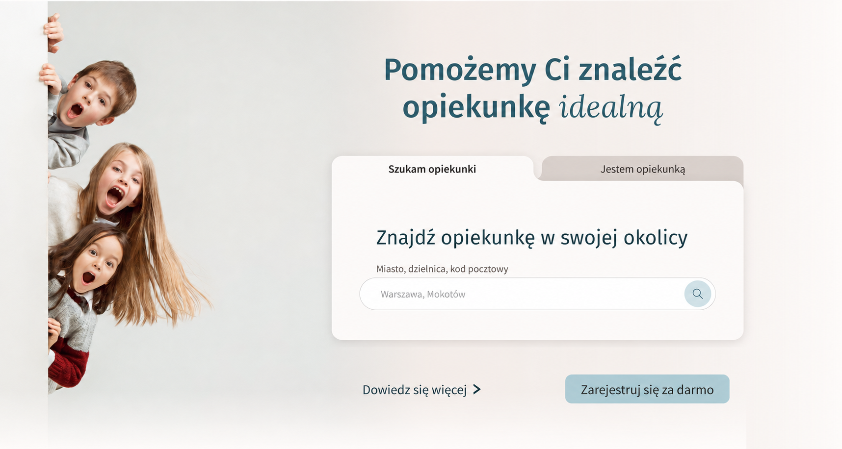 Oryginalna strona główna O mamo! z Figmy