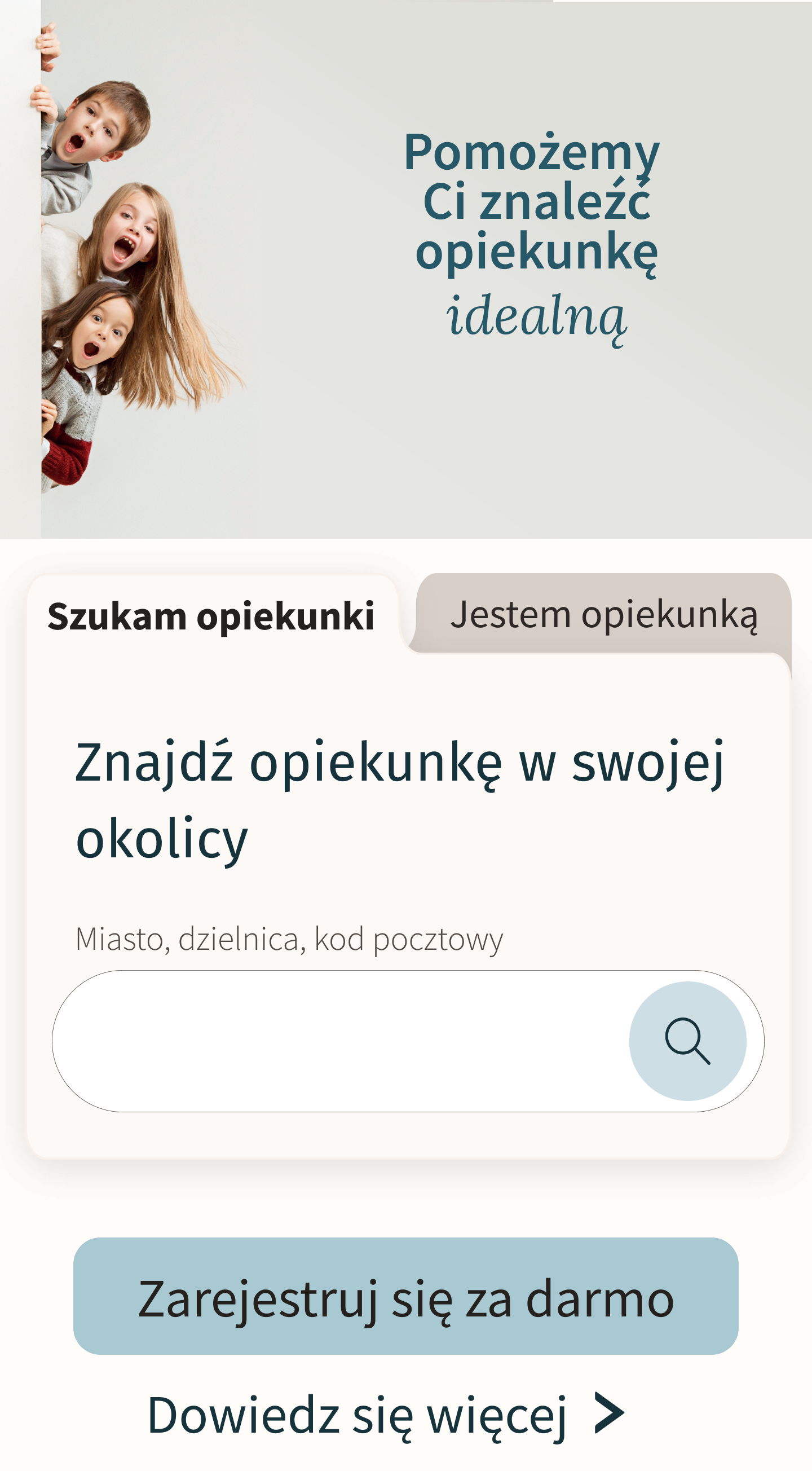 Mobilny wariant źródłowego hero O MAMO!