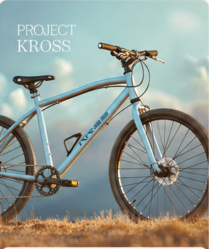 Niebieski rower w projekcie strony KROSS