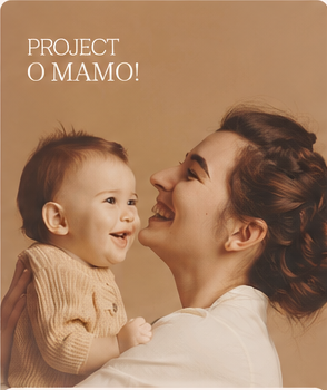 Mama z dzieckiem w projekcie strony O MAMO!